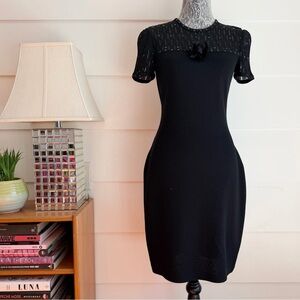 Vintage St. John Evening Dress with Sequins and Rosette size 4